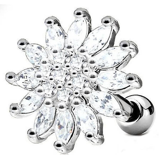 Barbell Flower Zirconia