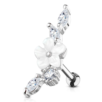 Barbell Flower Zirconia