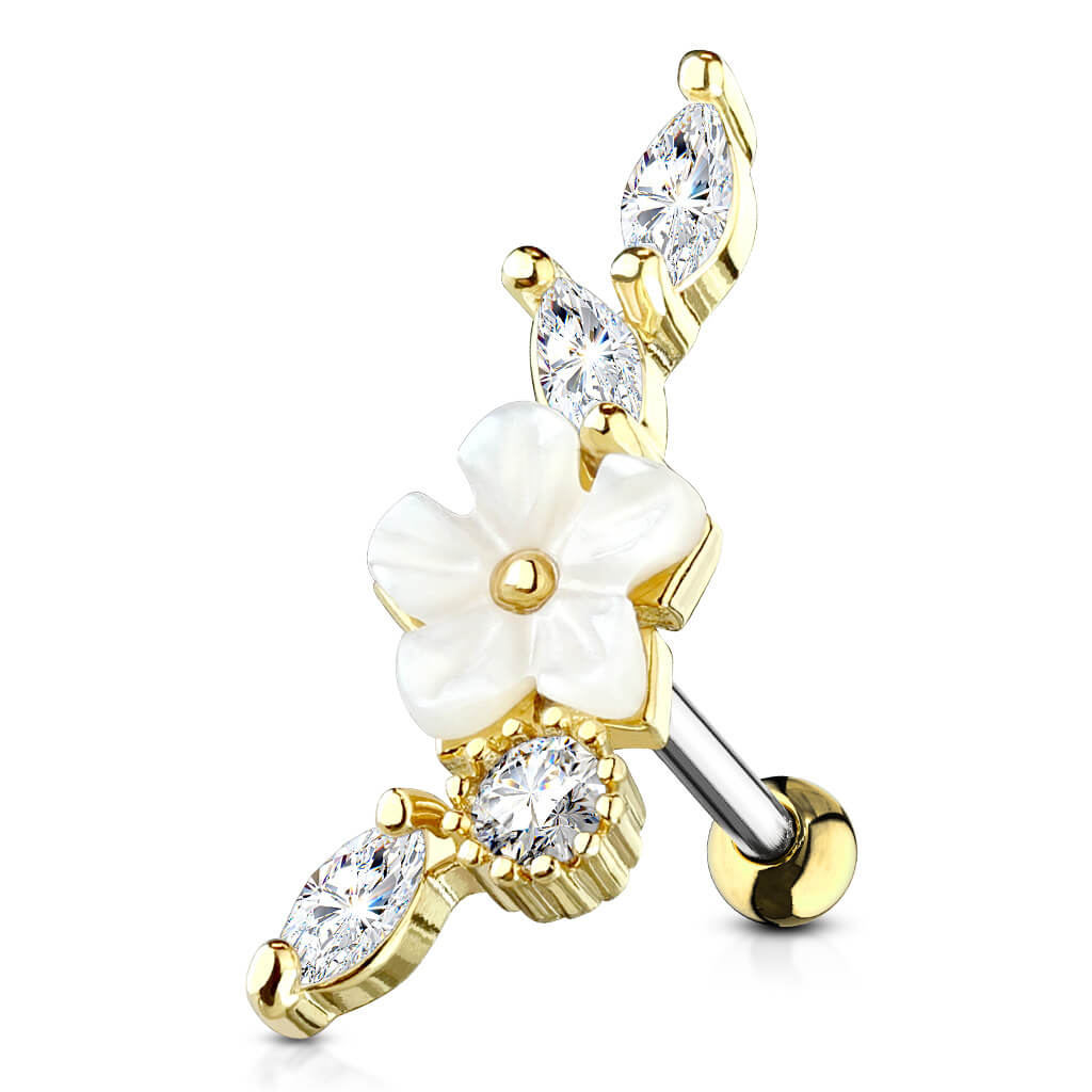 Barbell Flower Zirconia