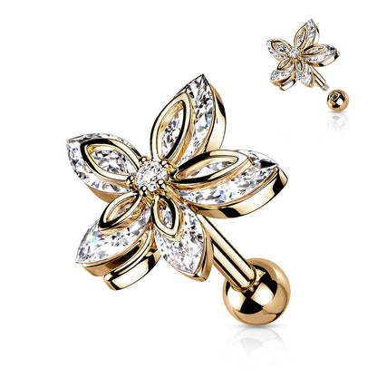 Barbell Flower Zirconia