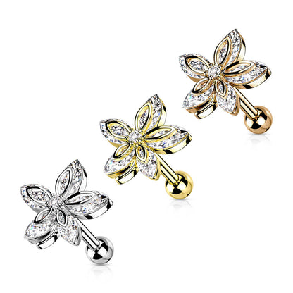 Barbell Flower Zirconia