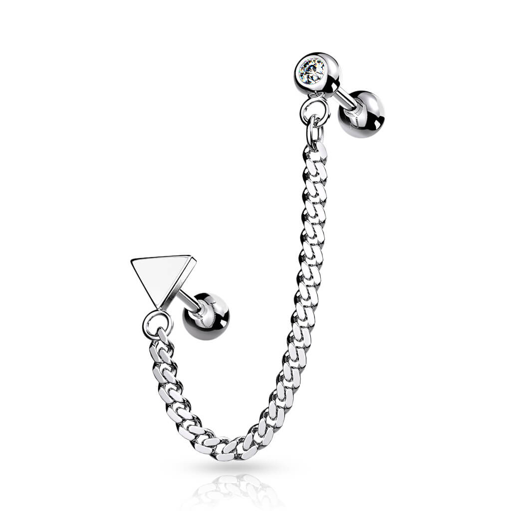 Barbell Zirconia necklace