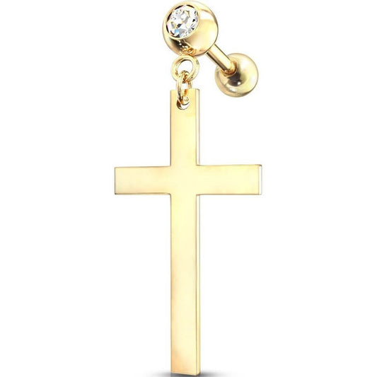 Barre Pendentif Croix Zircone