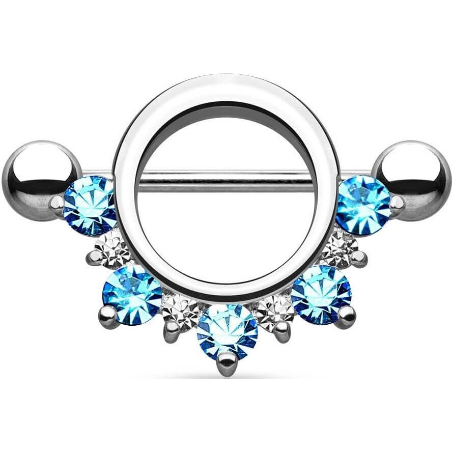 Piercing Capezzolo Anello con zirconi