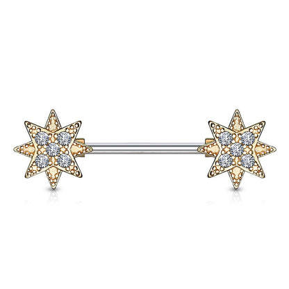 Nipple Piercing Star Zirconia