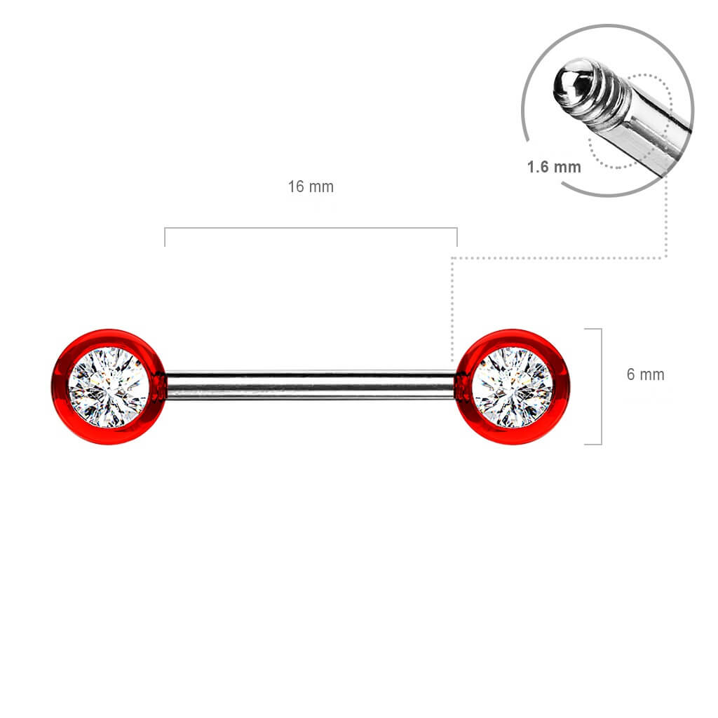 Nipple Piercing Zirconia Ball