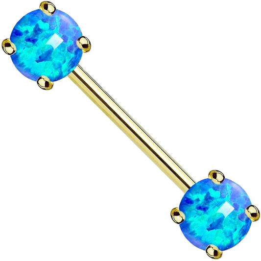 Nippelpiercing Opal Gold PVD