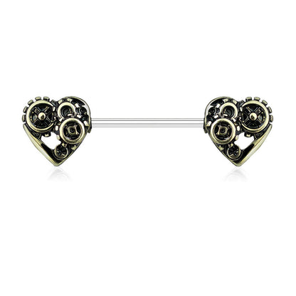 Piercing Capezzolo Cuore Steampunk