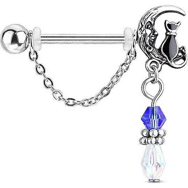 Téton Pendentif Chaine Lune