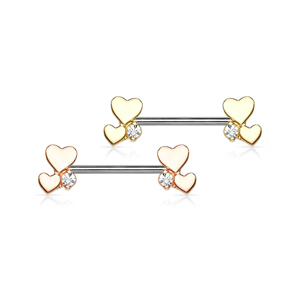 Piercing Capezzolo Cuore con Zircone