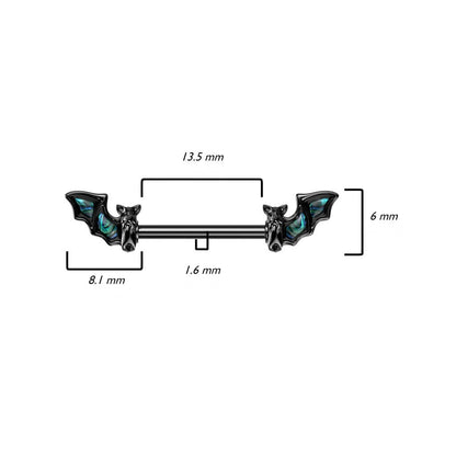 Téton Chauve-souris Zircone Argent