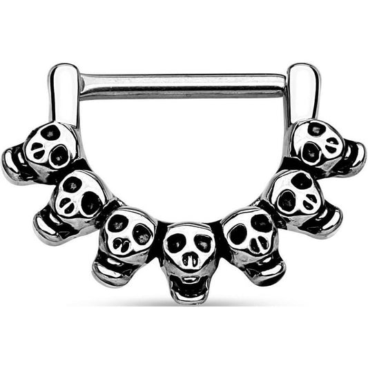 Nipple Piercing Skulls Clicker