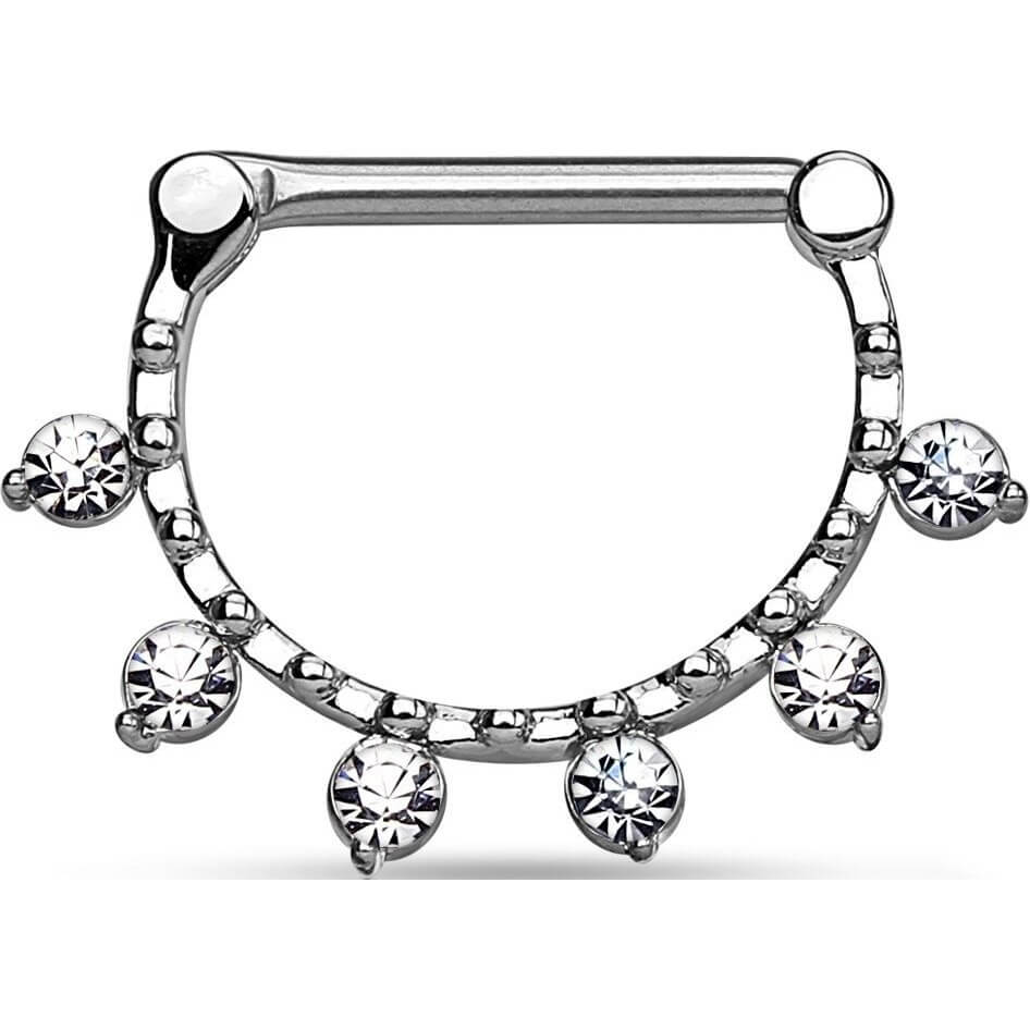 Nipple Piercing 6 Zirconia Clicker