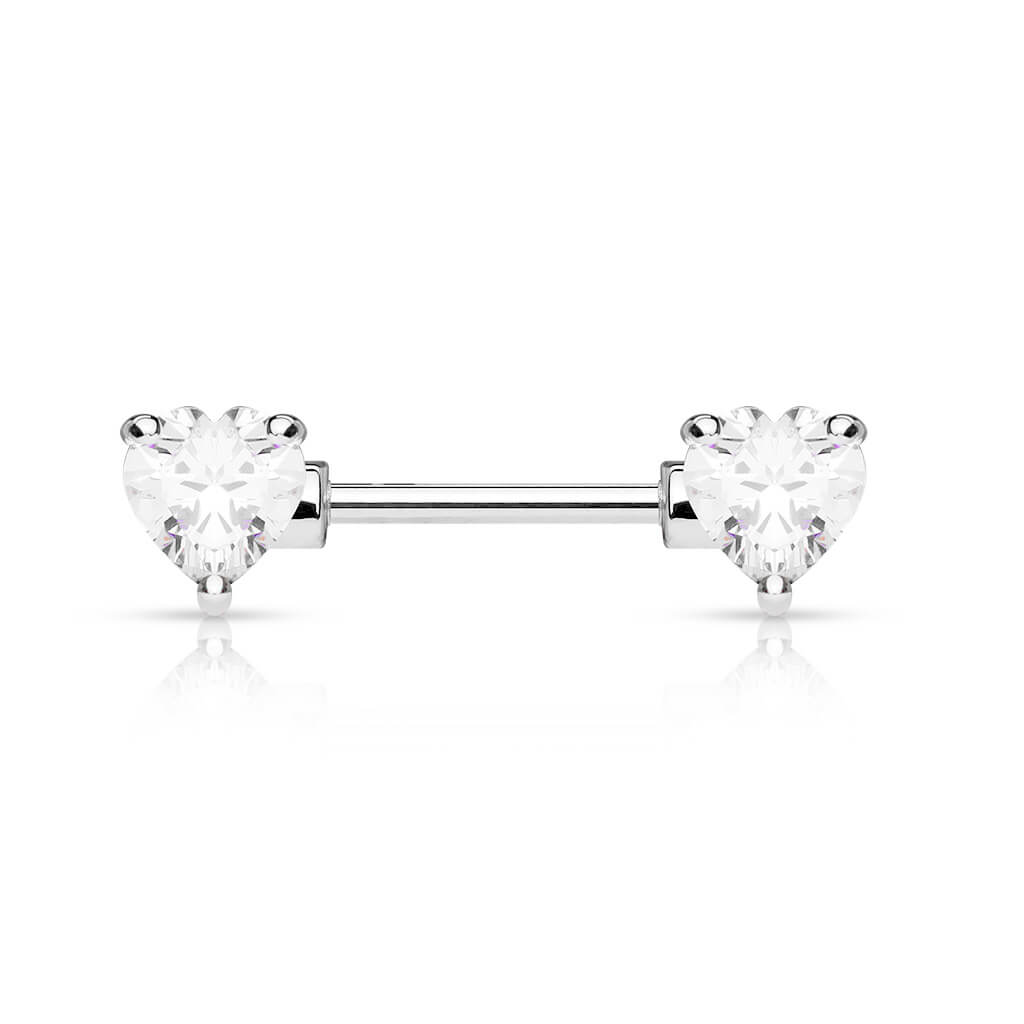 Nipple Piercing Heart Zirconia