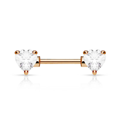 Nipple Piercing Heart Zirconia