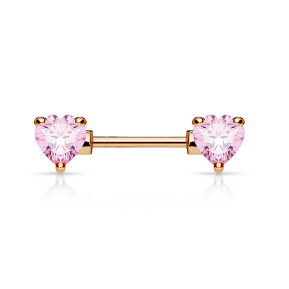 Nipple Piercing Heart Zirconia