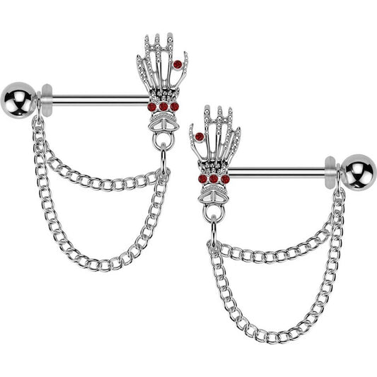 Téton Pendentif Double Chaine