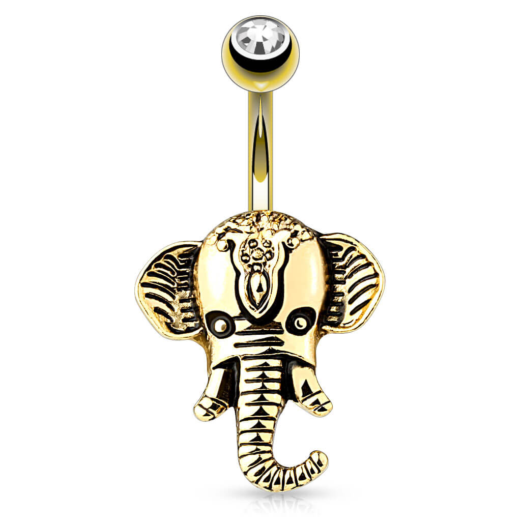 Bauchnabelpiercing Elefant Zirkonia