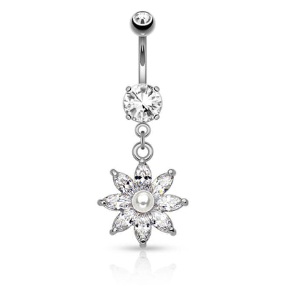 Belly Button Piercing Star dangle Zirconia