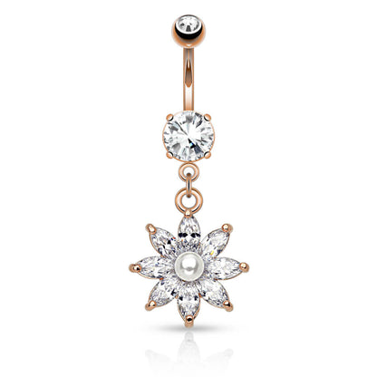 Belly Button Piercing Star dangle Zirconia