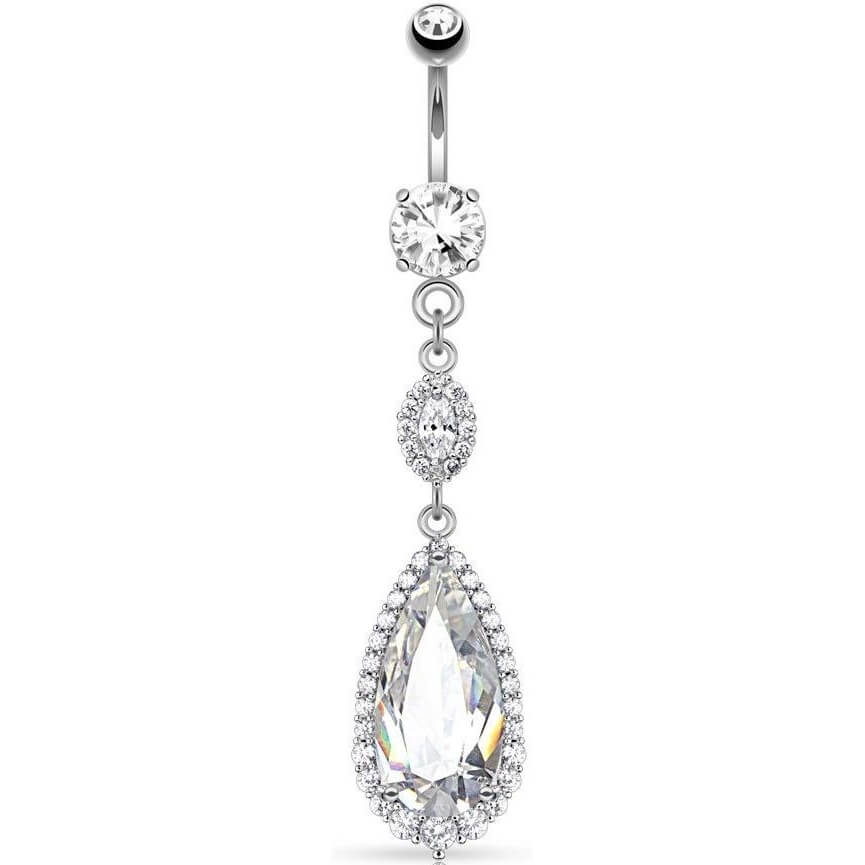 Belly Button Piercing Drop dangle Zirconia