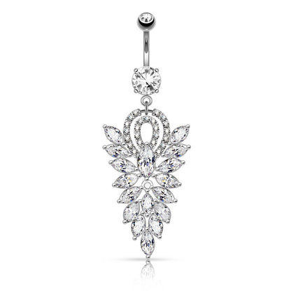 Belly Button Piercing Chandelier Zirconia