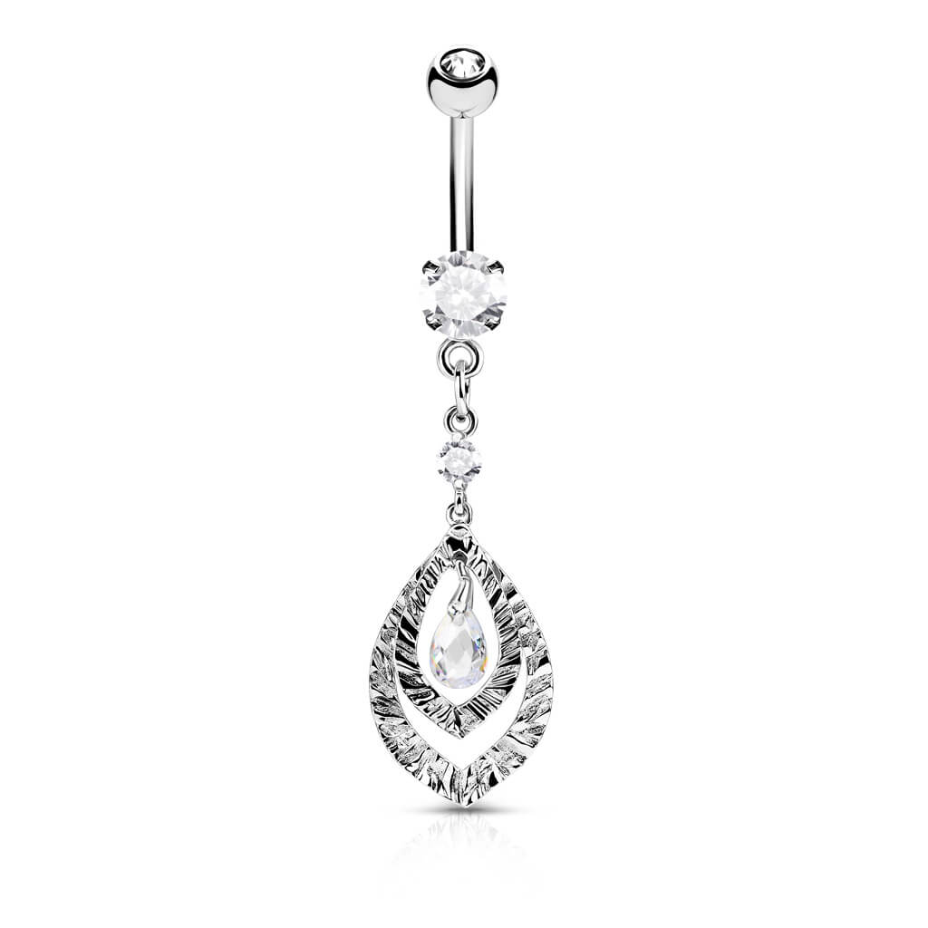 Belly Button Piercing Drop dangle Zirconia