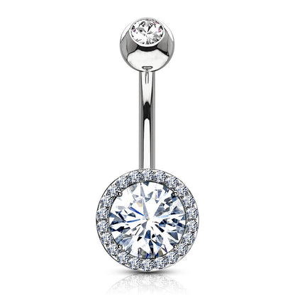 Belly Button Piercing Zirconia Round