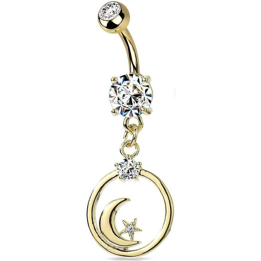 Bauchnabelpiercing Mond beweglich Zirkonia