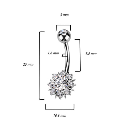 Belly Button Piercing Star Zirconia