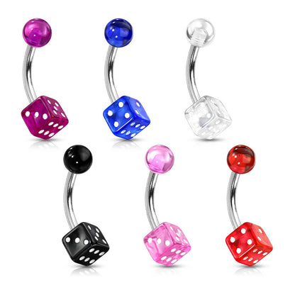 Belly Button Piercing Acrylic Dice