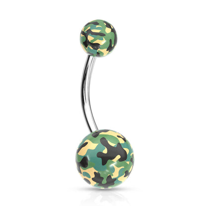 Bauchnabelpiercing Camouflage Acryl