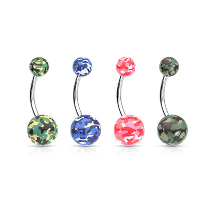 Bauchnabelpiercing Camouflage Acryl