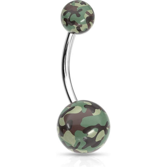 Piercing Nombril Camouflage Acrylique