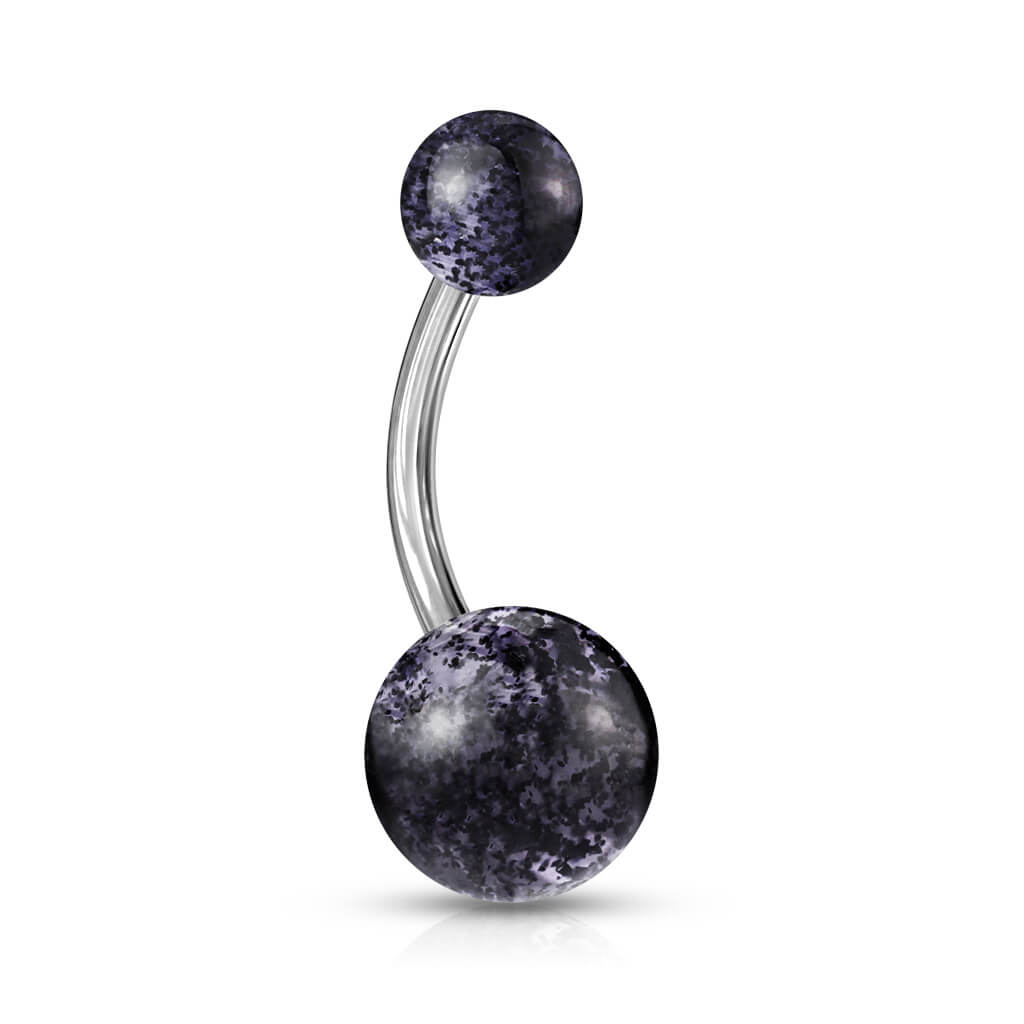 Piercing Ombelico Sfera acrilica ultra glitterata