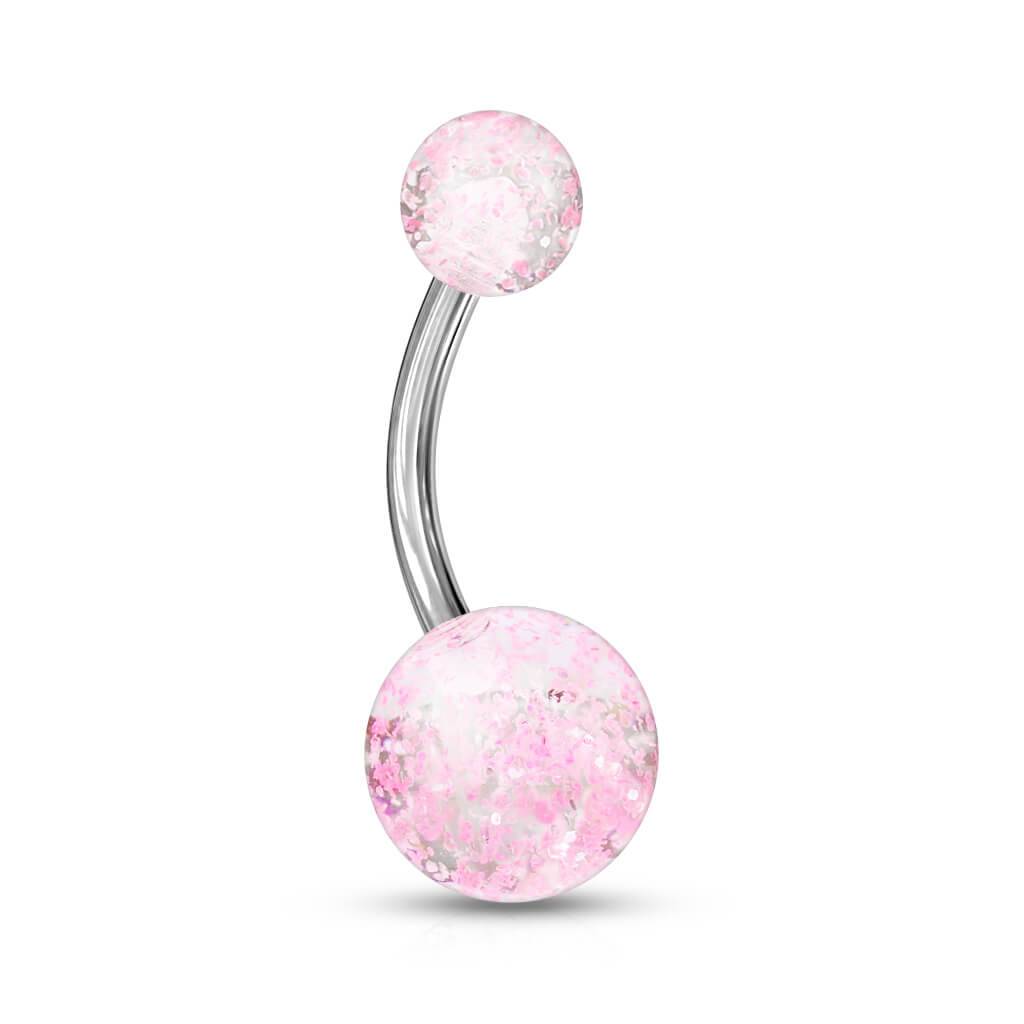 Belly Button Piercing Acrylic Ultra Glitter Ball