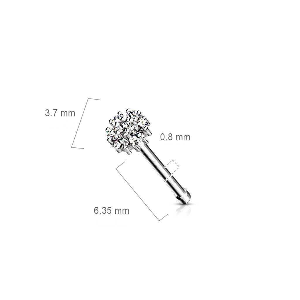 Nasenstecker Blume Zirkonia