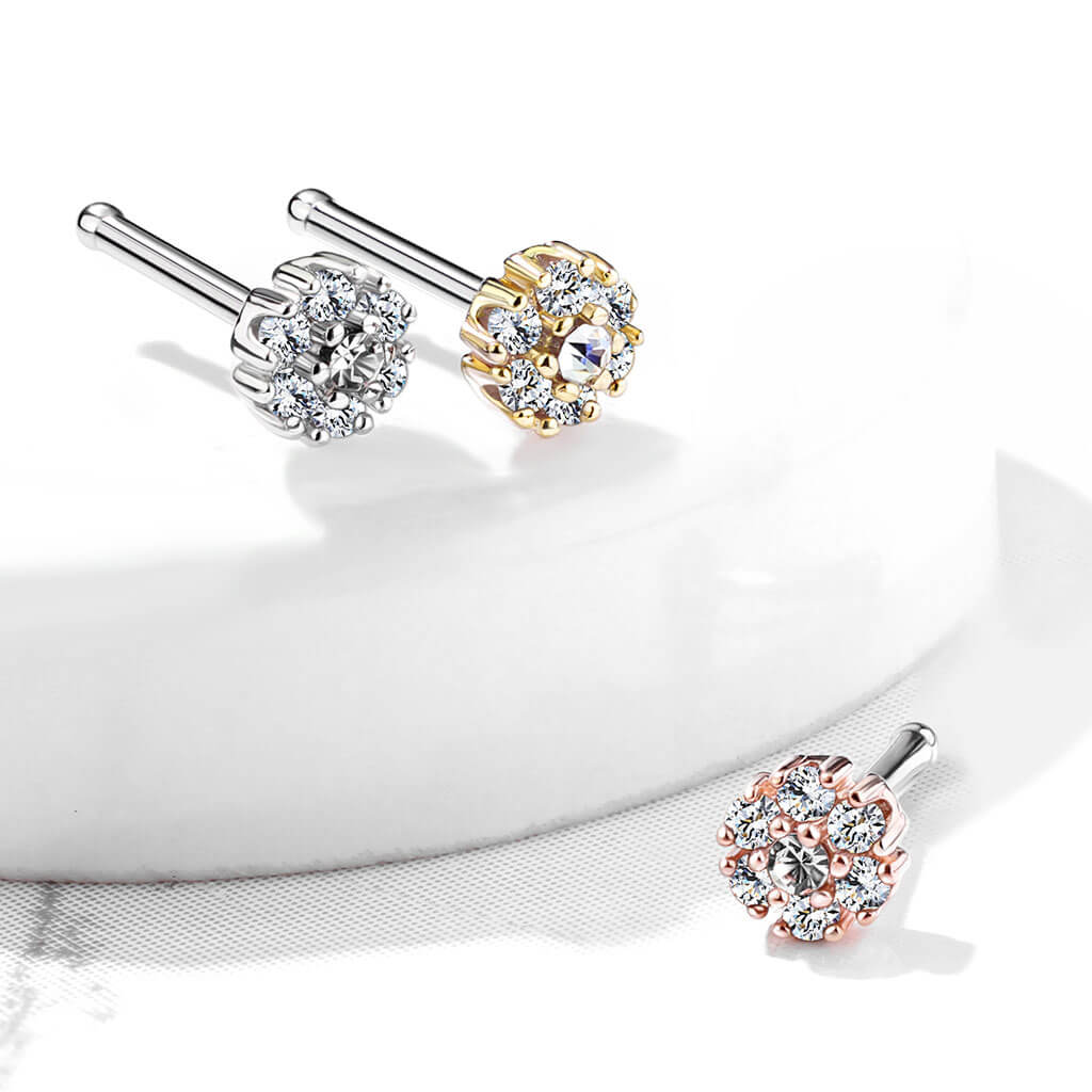 Nose Stud Flower Zirconia