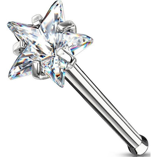 Nose Stud Star Zirconia