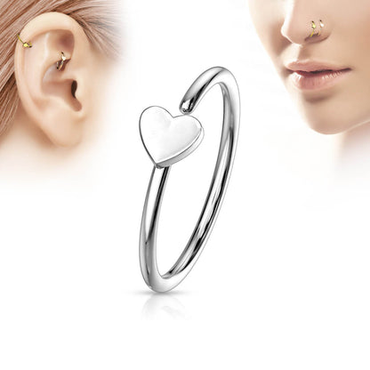 Anello Piercing Cuore Pieghevole