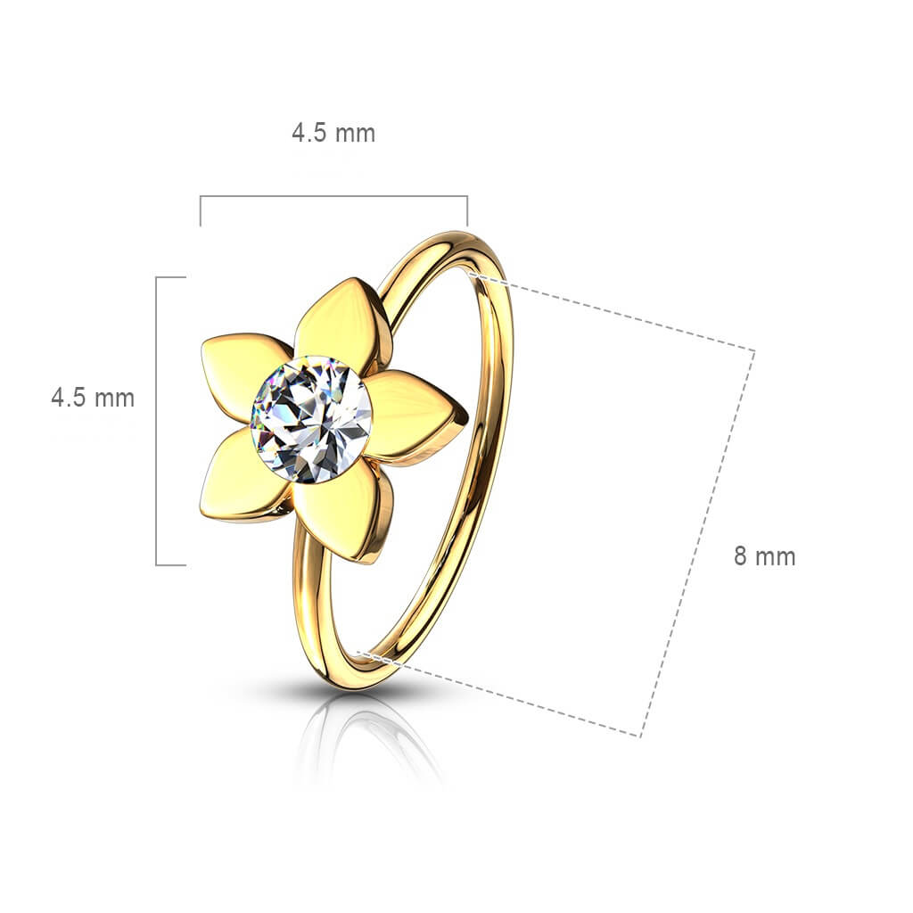 Ring Blume Zirkonia Biegbar