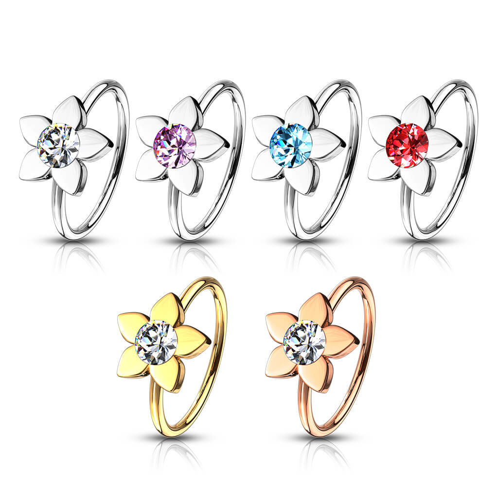 Ring Blume Zirkonia Biegbar