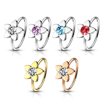 Ring Blume Zirkonia Biegbar