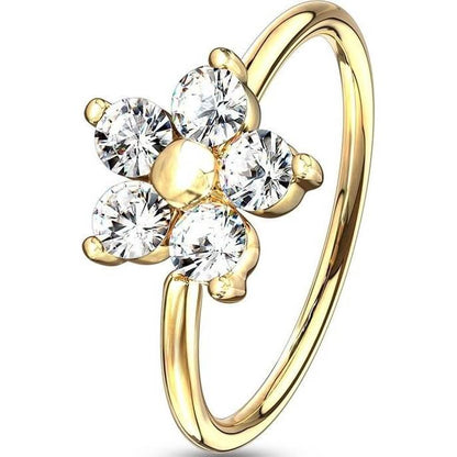 Ring Blume Zirkonia Biegbar