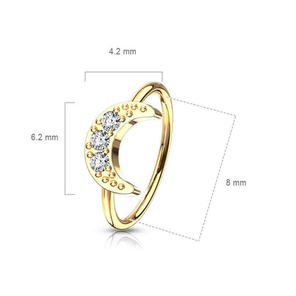 Ring Mond Zirkonia Biegbar