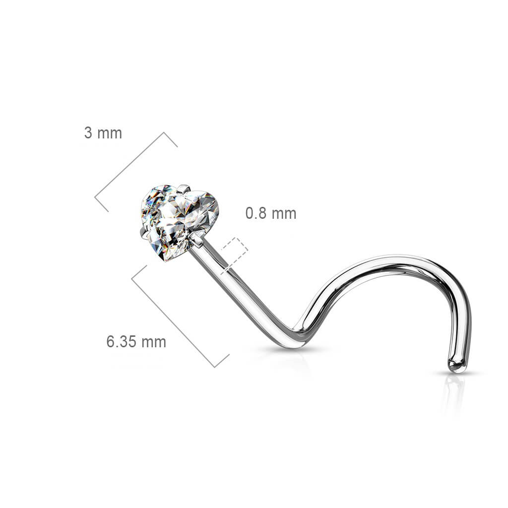 Nose Screw Heart Zirconia