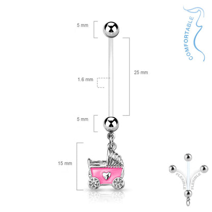 Bauchnabelpiercing Kinderwagen beweglich