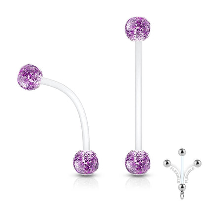 Belly Button Piercing Acrylic Glitter Ball