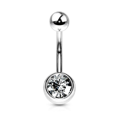 Belly Button Piercing Zirconia Ball