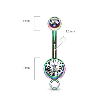 Piercing Nombril Bille Zircone